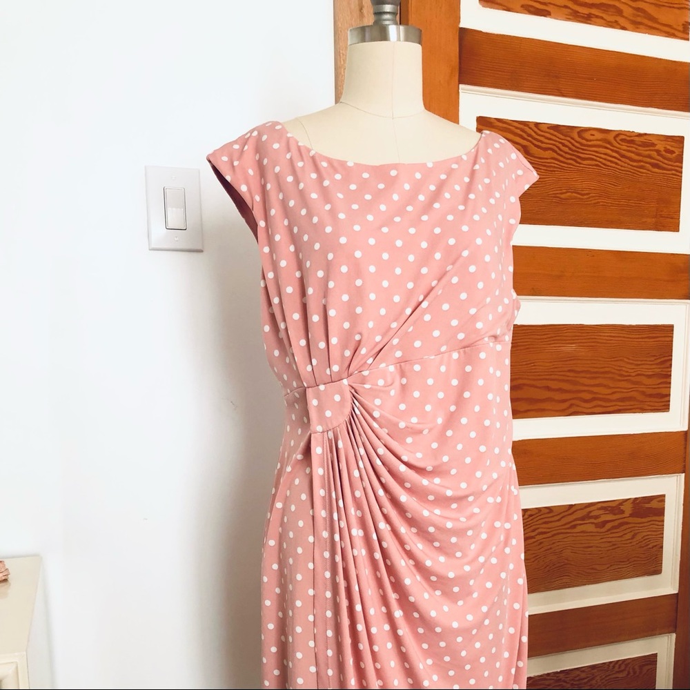 Pregnancy polka dot sweet pink dress size Large